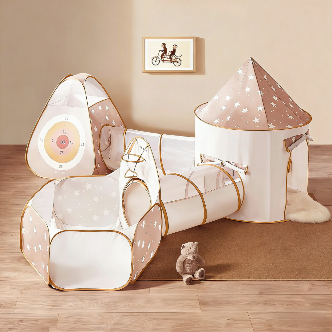 Tiny Land Foldable 5-in-1 Kids Play Tunnel — No Balls Included
