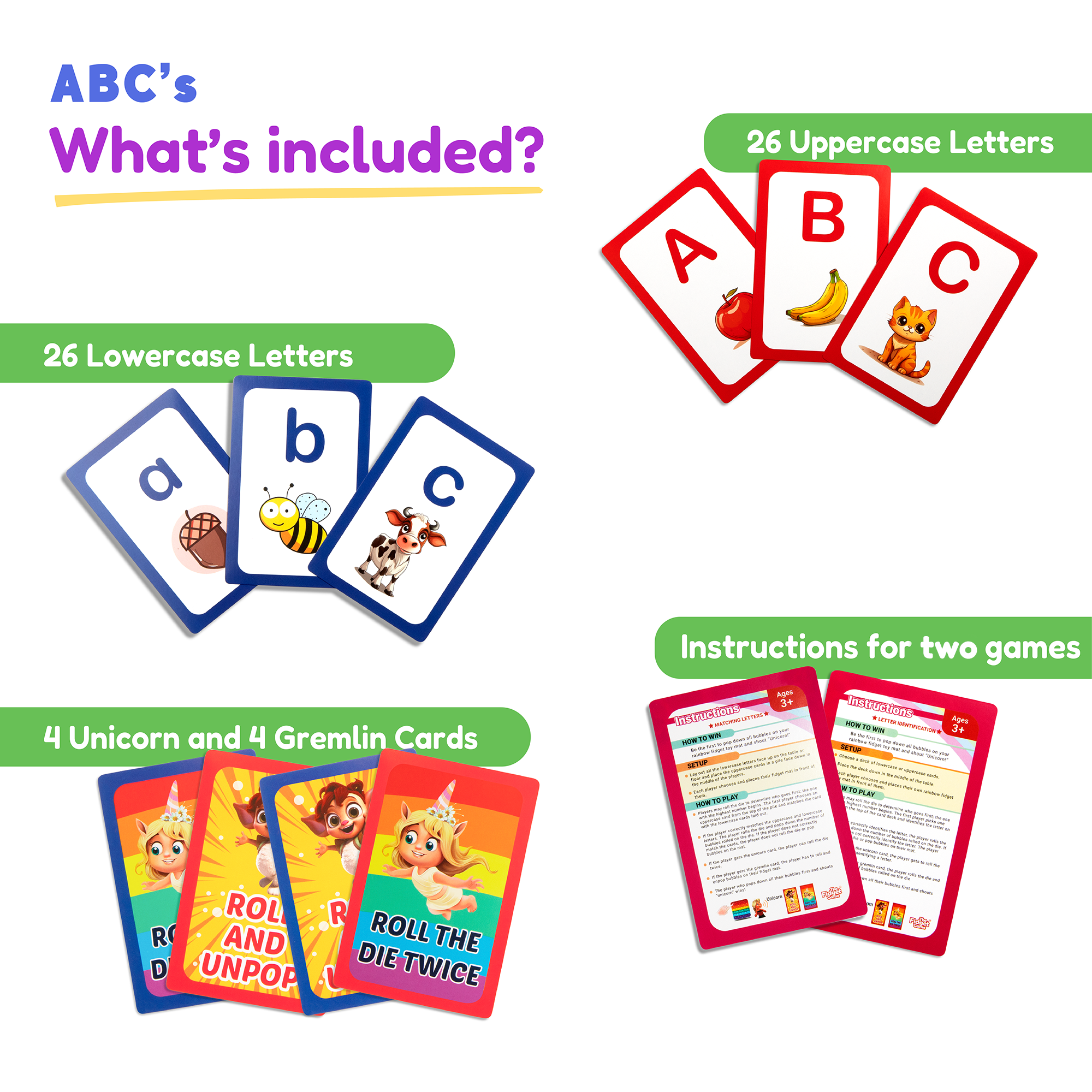 Uppercase & Lowercase Letter Learning Card Pack