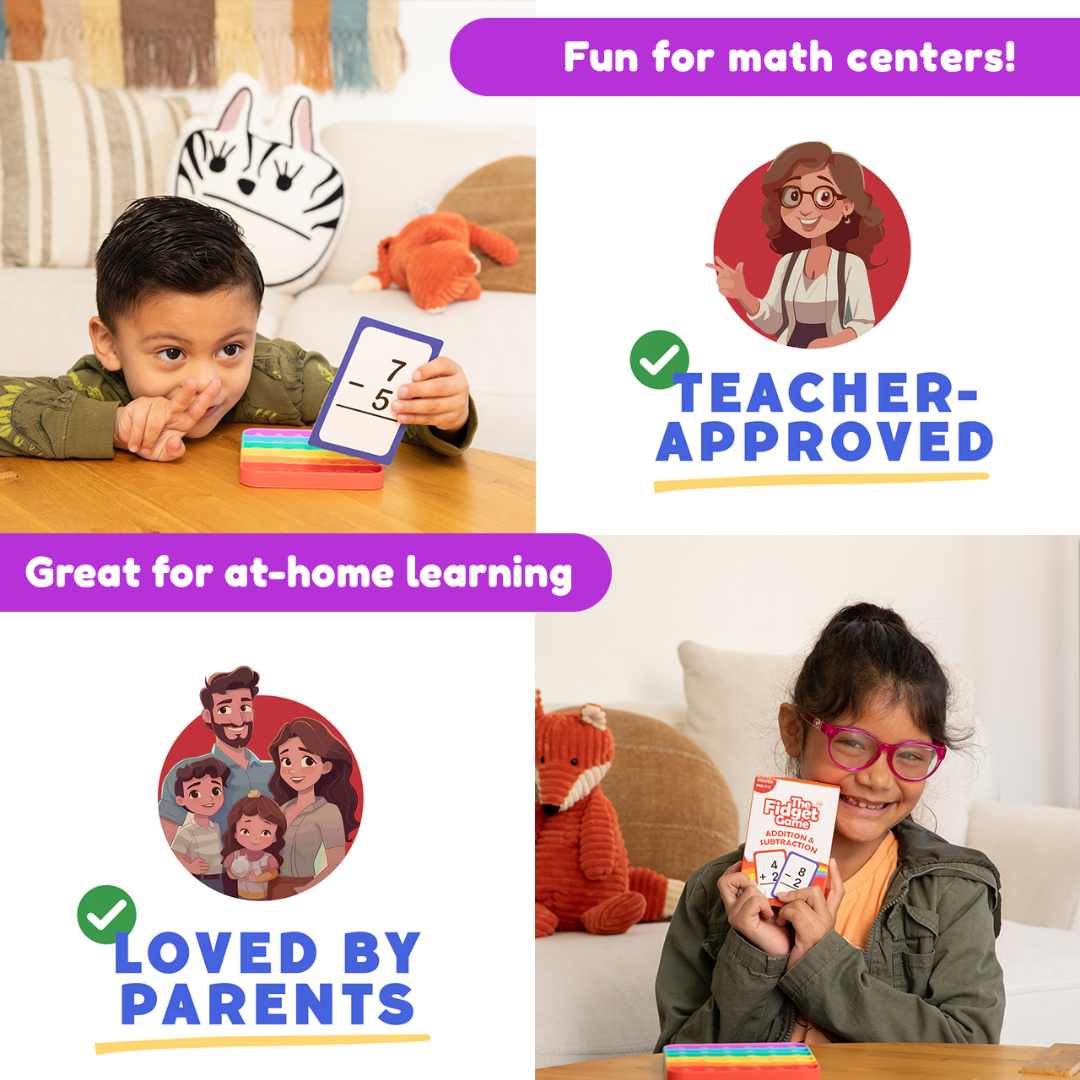 Kindergarten addition and subtraction learning cards