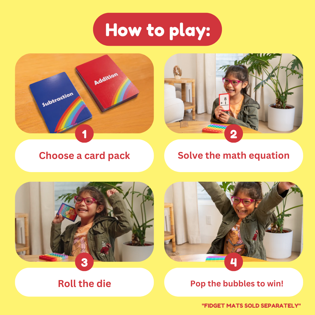 Addition and subtraction card activity for Pre-K and kindergarten