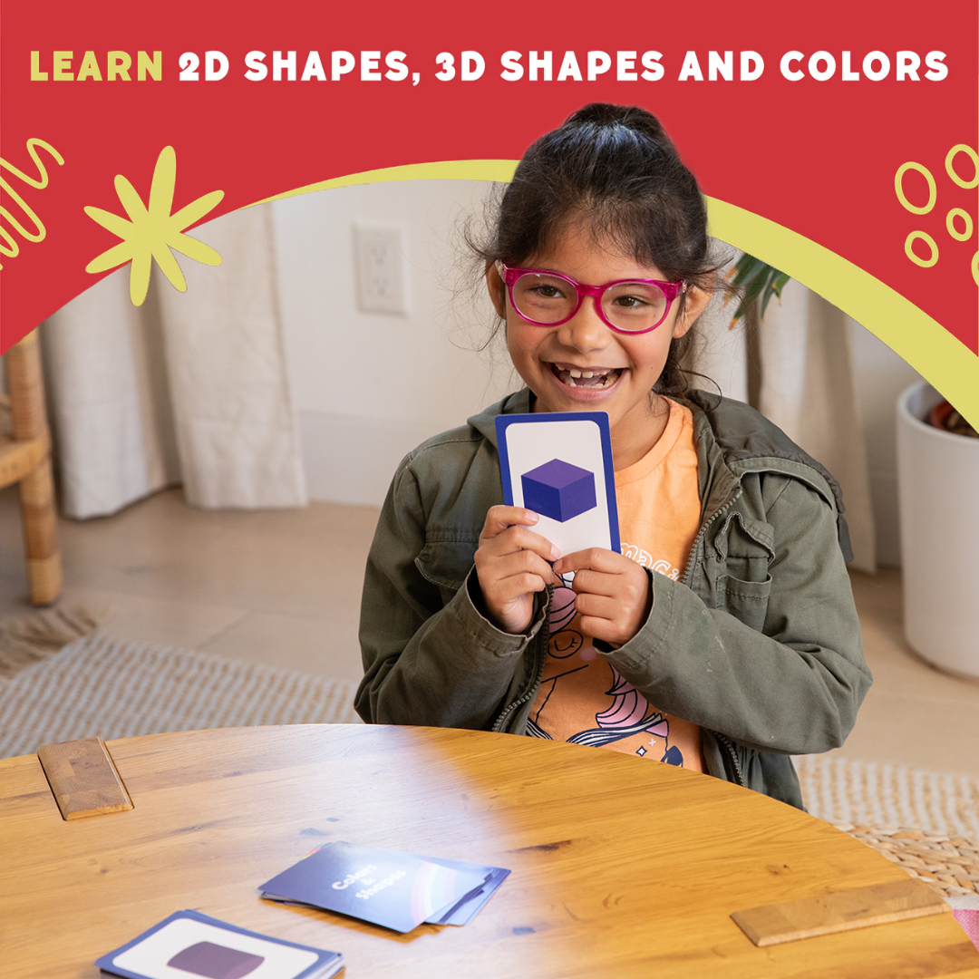 Color and shape recognition cards from the activity set
