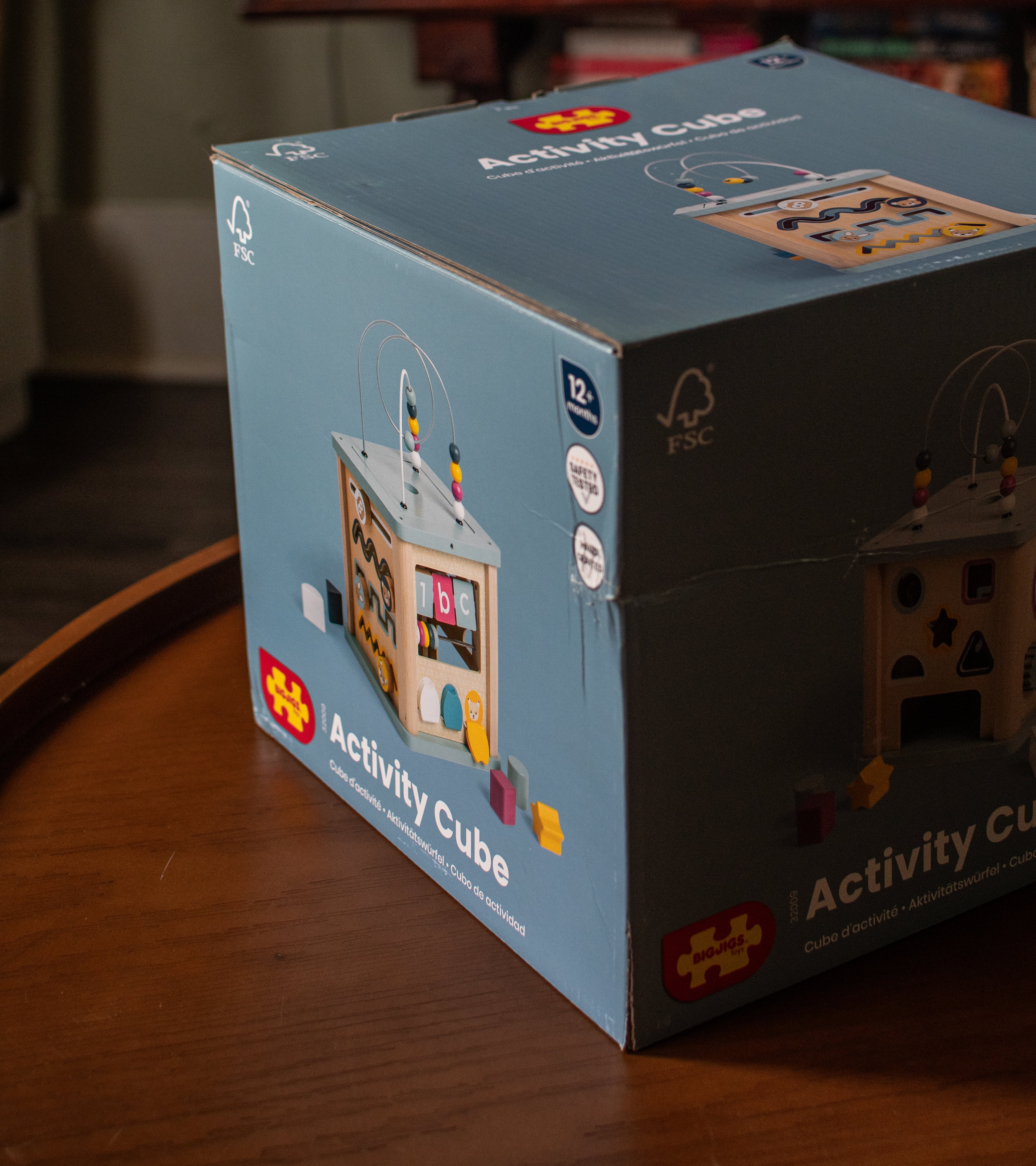 Toddler Activity Cube with Shapes, Gears & Sliders