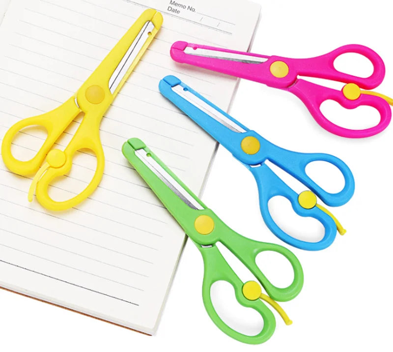 1PCS Mini Scissors Kawaii Stationery Crafts Kids DIY Plastic Scissors Student Child Craft Supplies Cute Kindergarten Supplies