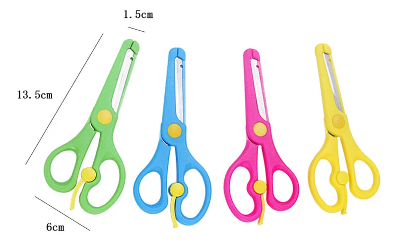 1PCS Mini Scissors Kawaii Stationery Crafts Kids DIY Plastic Scissors Student Child Craft Supplies Cute Kindergarten Supplies