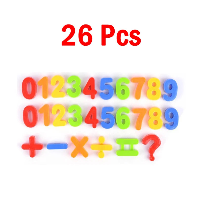 26pcs Magnetic Letter Numbers Alphabet Fridge Magnets Colorful ABC 123 Educational Kids Learning Spelling Counting Education Toy
