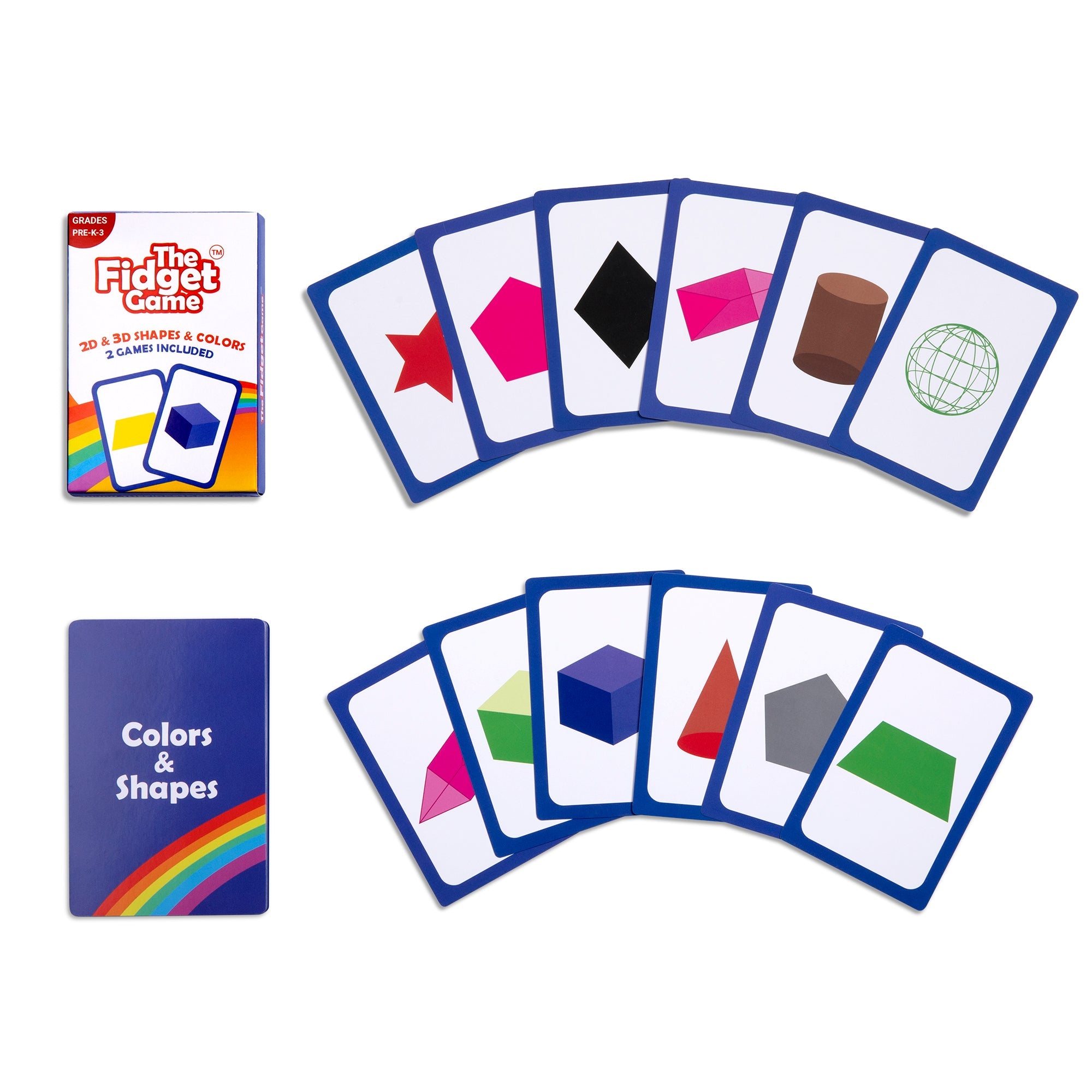 2D and 3D Shapes and Colors Card Pack product overview