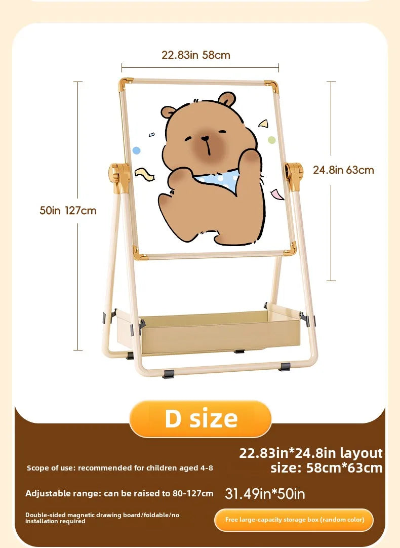 Children's drawing board, baby magnetic double-sided teaching, home small blackboard stand, colored graffiti, erasable writing w