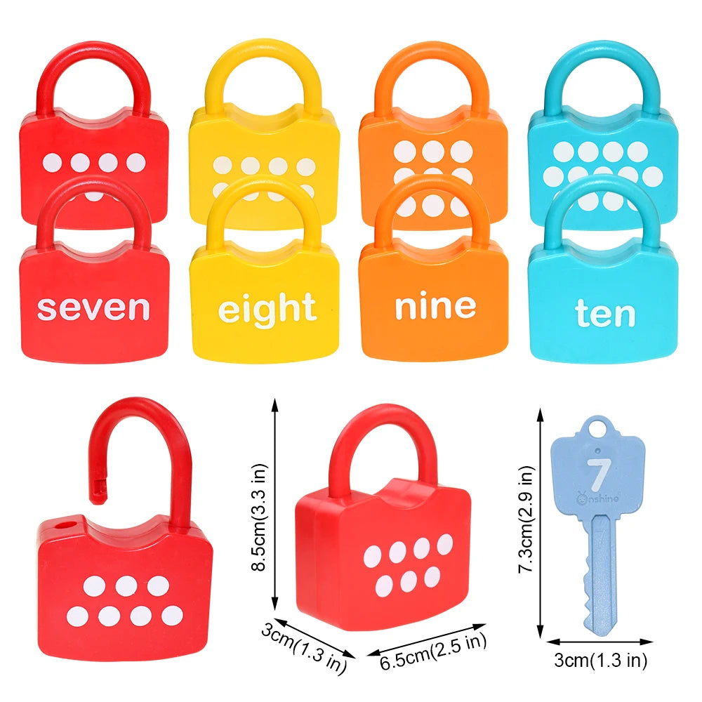 Early Education Alphabet Number Unlocking Game Key Fine Action Children Training Baby Abilities Puzzle Toy Gift