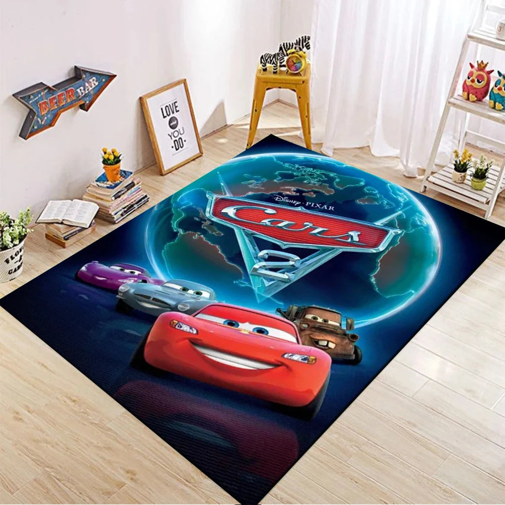 1PC Disney Cars Lightning Mcqueen Printed Carpet Rugs For Living Room Bedroom Bedside Bathroom Floor Mat Kids Room Non-slip Mat