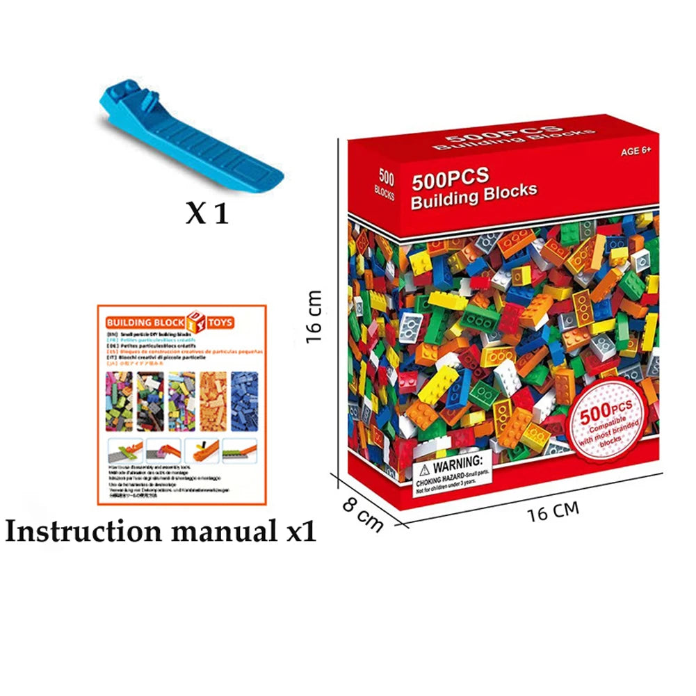 1000 DIY creative building blocks bulk set Urban Classic building blocks Assembled birthday gift children's educational toys