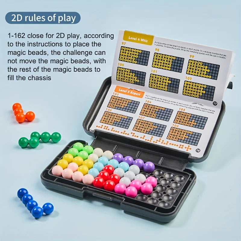 3D Puzzle Board Game - 200 Challenges for Kids, Brain Teaser Gifts for Boys Girls, Educational STEM Learning Toys