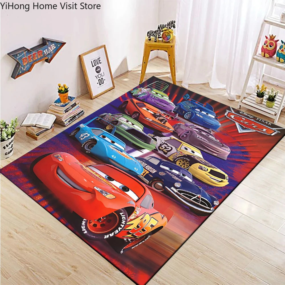1PC Disney Cars Lightning Mcqueen Printed Carpet Rugs For Living Room Bedroom Bedside Bathroom Floor Mat Kids Room Non-slip Mat