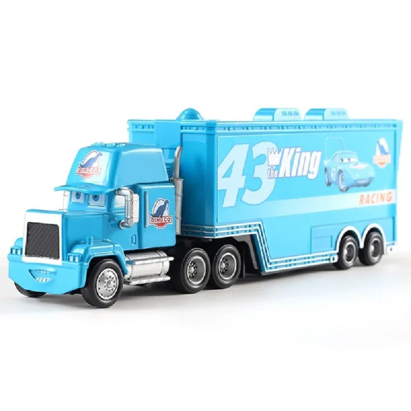 Cars Toy Truck Lightning McQueen Uncle Mike Alloy Diecast Model Container Hauler Trucks Children's Christmas Toys