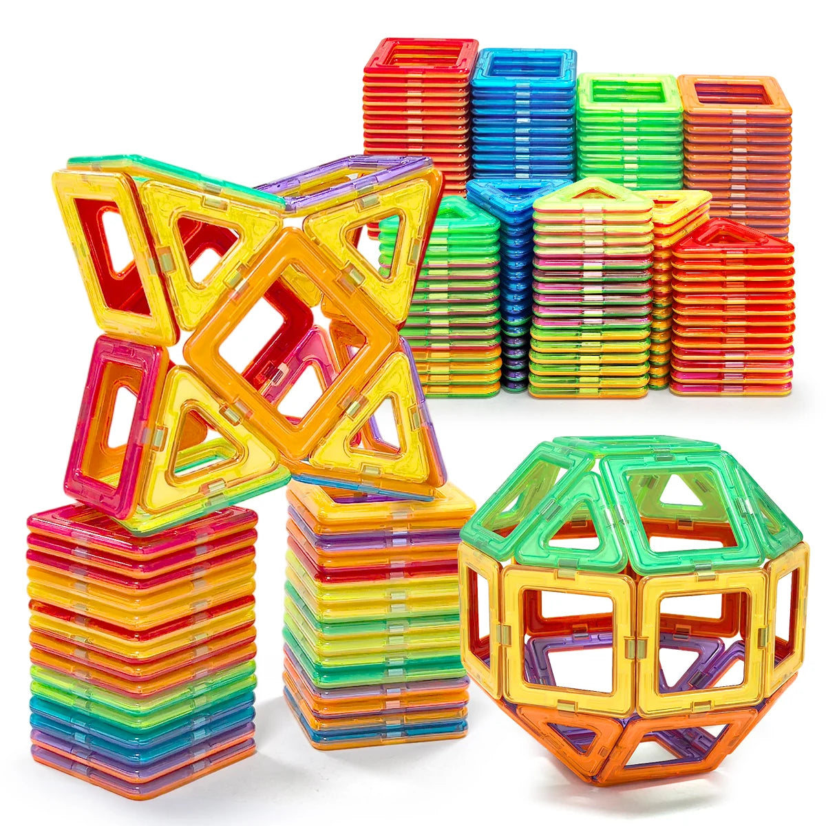 Magnetic Building Blocks, Big Size STEM Toys,Learning Educational Constructor Set Magnet Toys Birthday Gift 30/50/100PCS