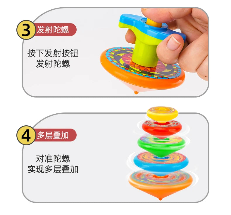 Five-Layer Stacking Spinning Top Toy for Children, Parent-Child Interactive Spinning Top Toy for Boys and Girls