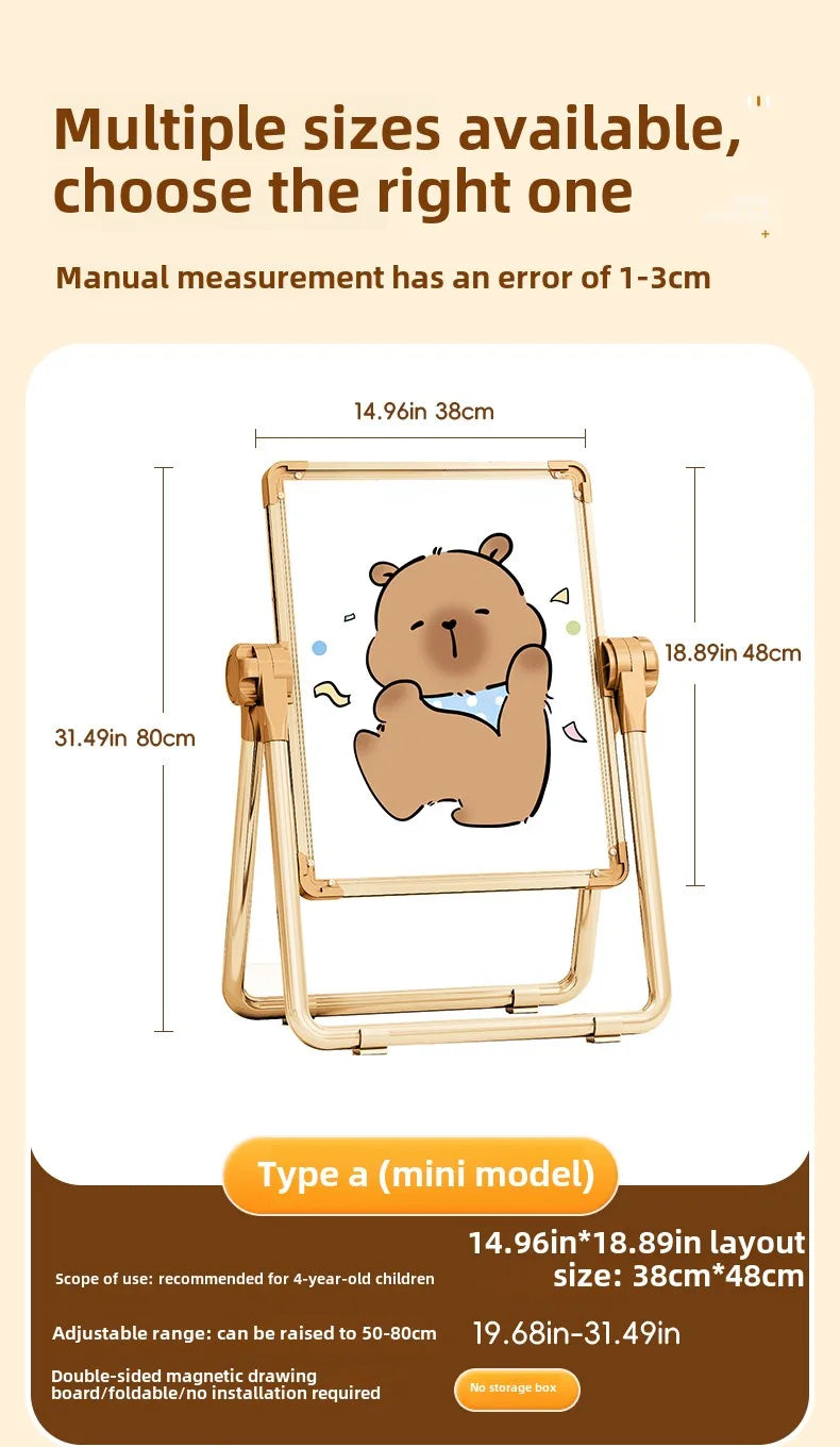 Children's drawing board, baby magnetic double-sided teaching, home small blackboard stand, colored graffiti, erasable writing w