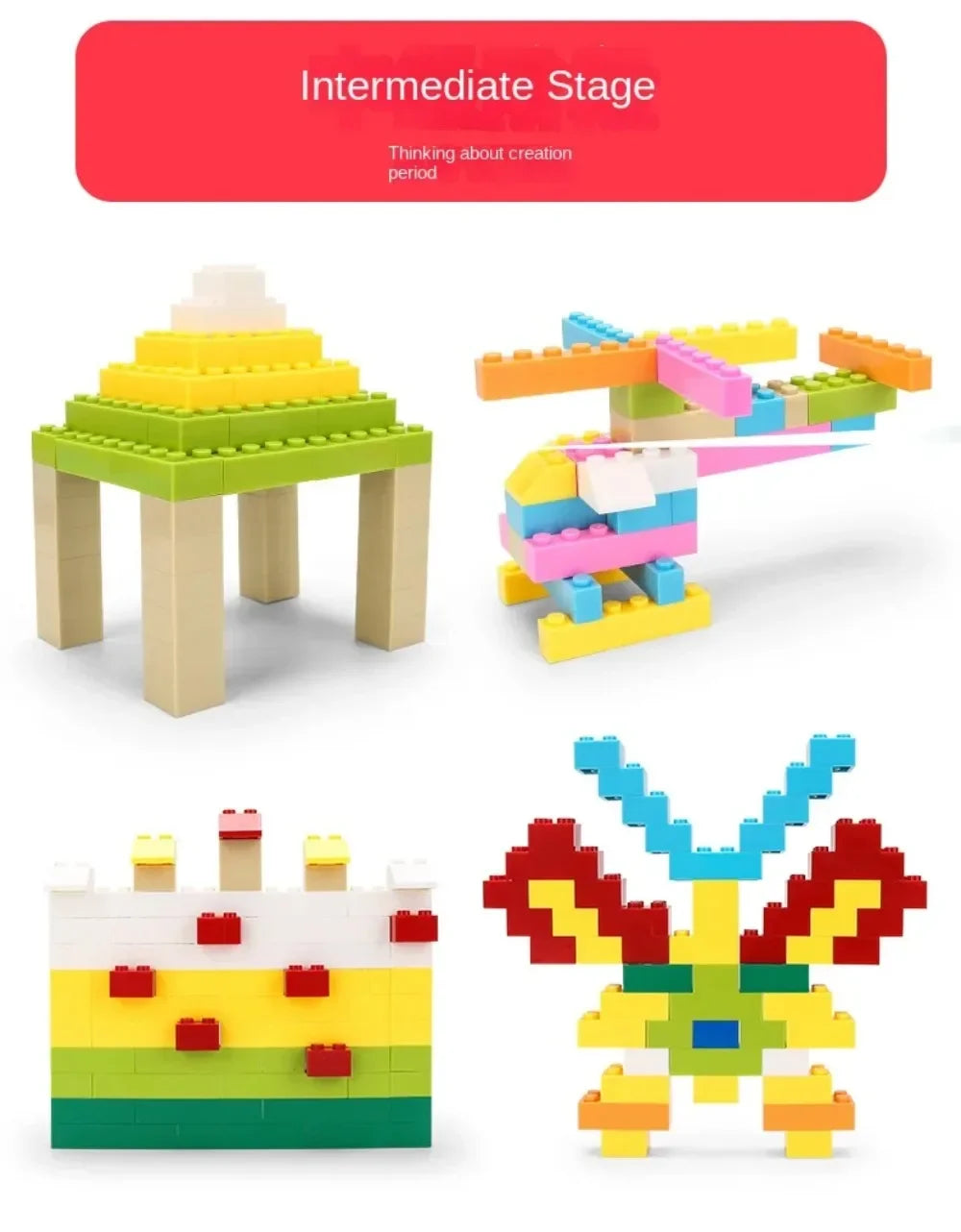 120/240PCS DIY Building Blocks Bulk Set City Classic Bricks Colorful Assembly Creative Toy Educational Interactive Toy for Kids