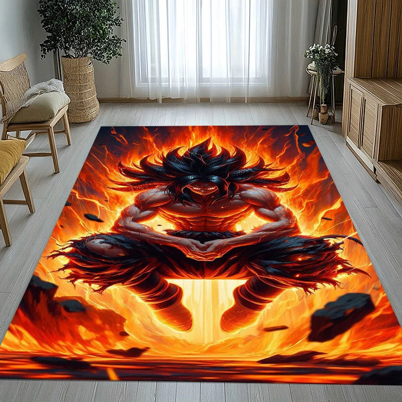 Anime D-Dragon Ball Game Cartoon Living Room Non-Slip Area Rug Soft Carpet for Bedroom Kids Playroom Sofa,Home Decor Doormat