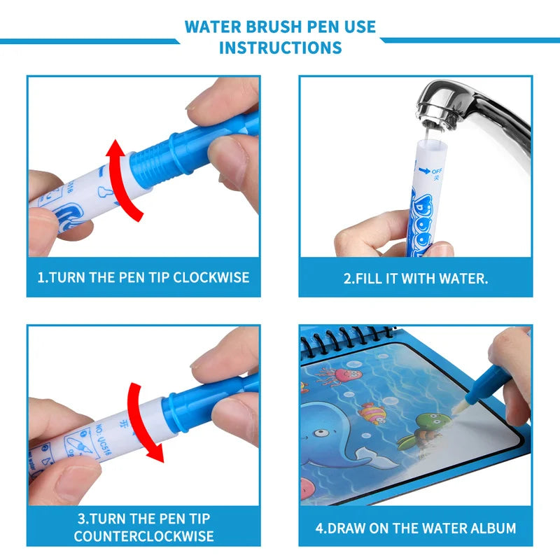Reusable Water-Reveal Activity Book