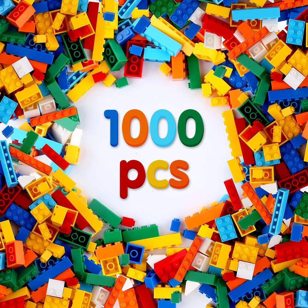 1000 DIY creative building blocks bulk set Urban Classic building blocks Assembled birthday gift children's educational toys