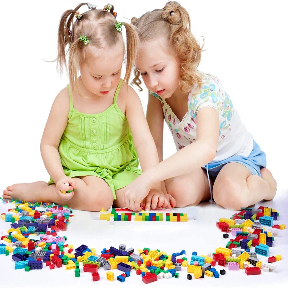 1000 DIY creative building blocks bulk set Urban Classic building blocks Assembled birthday gift children's educational toys