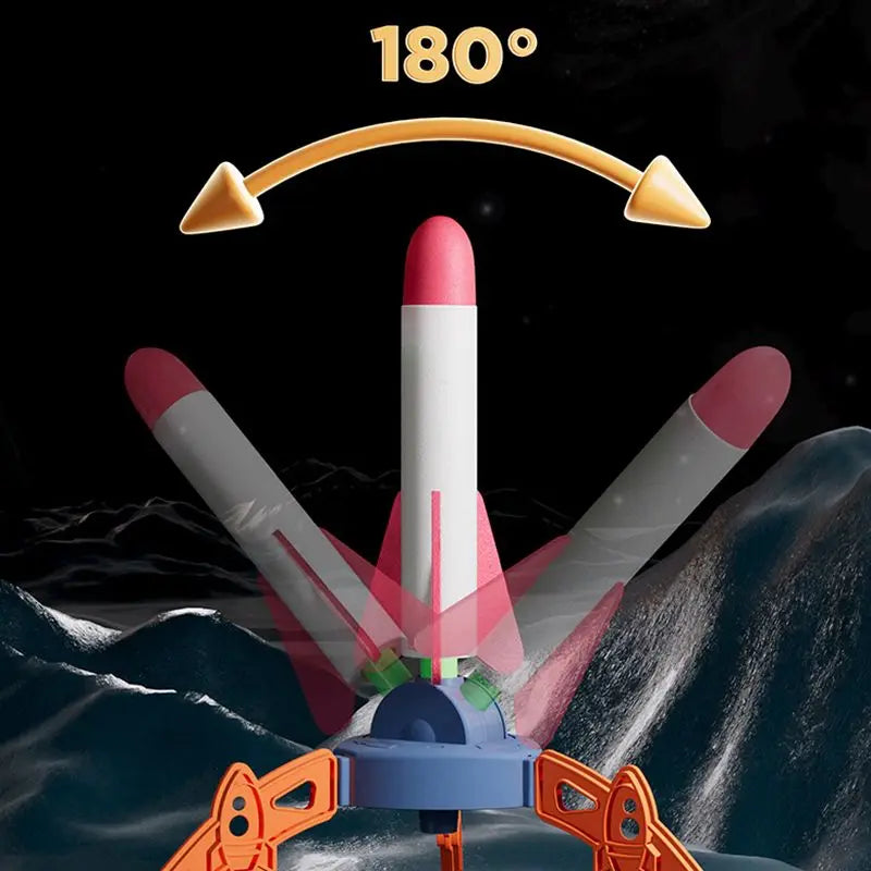 1 PCS Air Powered Rocket Launcher Kids Outdoor Foot Pump Soaring Interactive Toys Backyard Lawn Sports Game Birthday Gifts