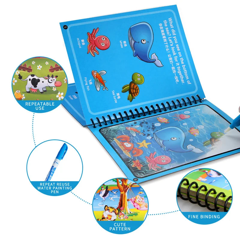 Reusable Water-Reveal Activity Book