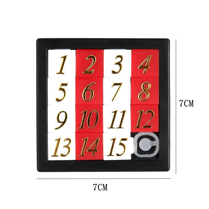 Sliding Numbers Puzzle Huarong Road Brain Teaser IQ Test Educación Montessori Creative Learning Educational Toys For Kids