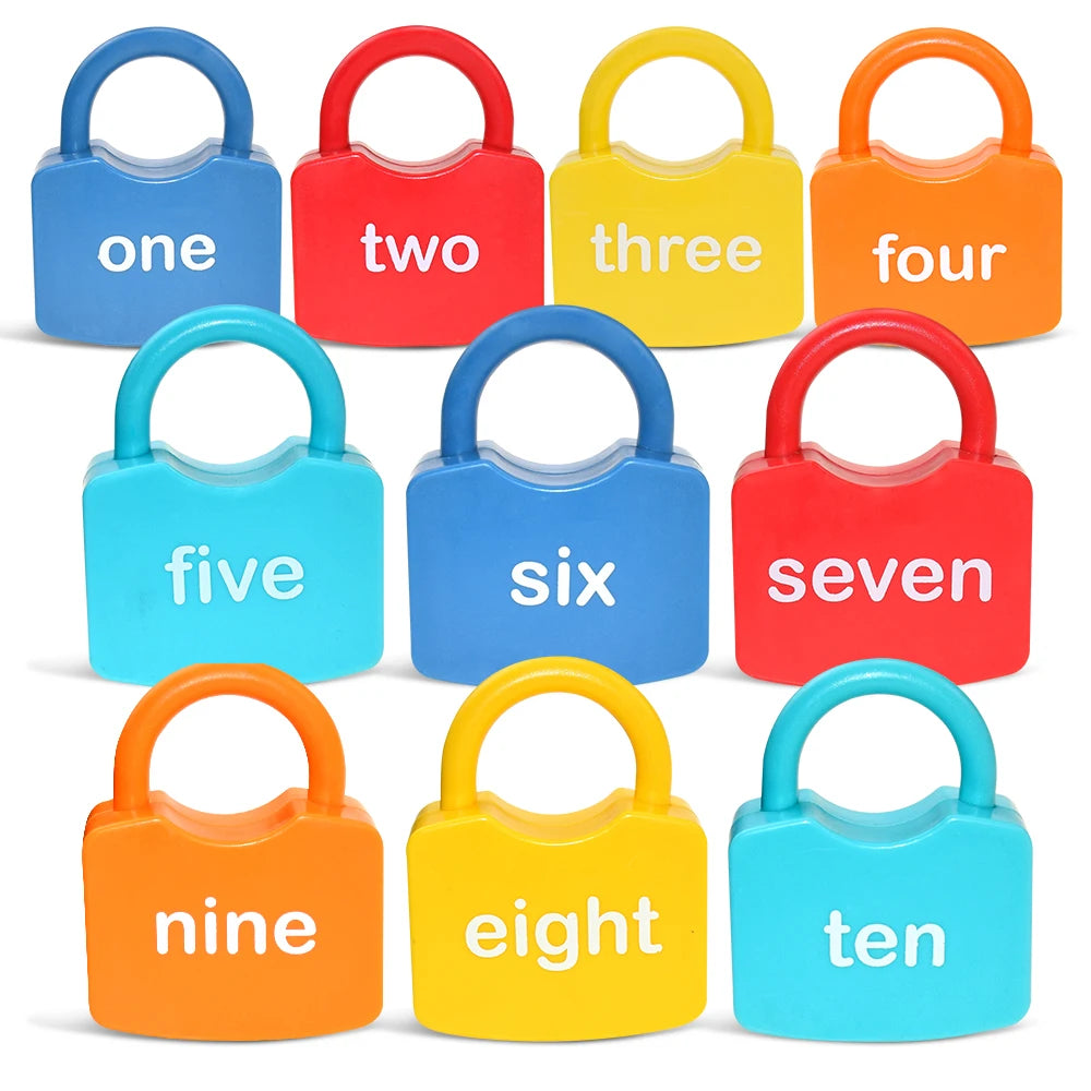 Early Education Alphabet Number Unlocking Game Key Fine Action Children Training Baby Abilities Puzzle Toy Gift