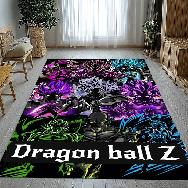 Anime D-Dragon Ball Game Cartoon Living Room Non-Slip Area Rug Soft Carpet for Bedroom Kids Playroom Sofa,Home Decor Doormat
