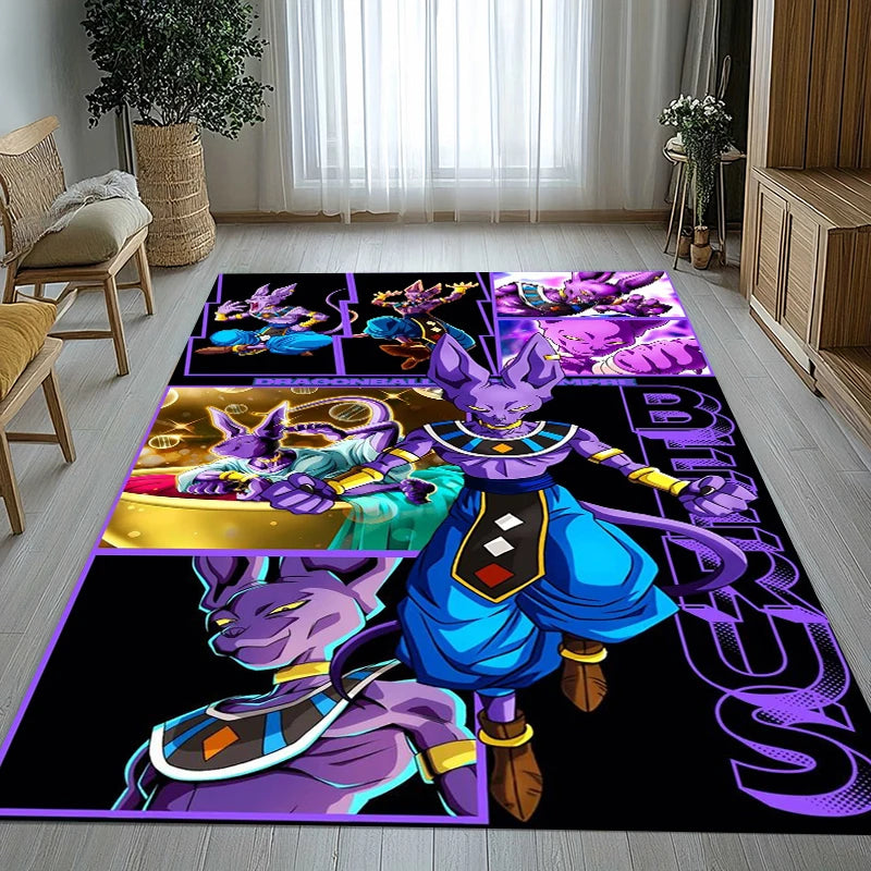 Anime D-Dragon Ball Game Cartoon Living Room Non-Slip Area Rug Soft Carpet for Bedroom Kids Playroom Sofa,Home Decor Doormat