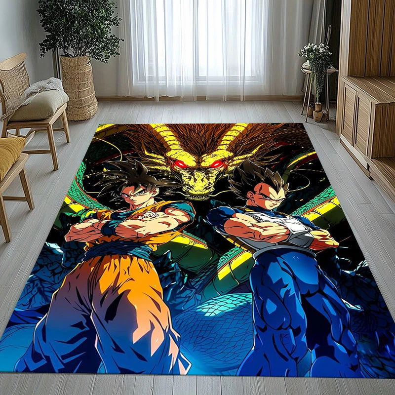 Anime D-Dragon Ball Game Cartoon Living Room Non-Slip Area Rug Soft Carpet for Bedroom Kids Playroom Sofa,Home Decor Doormat