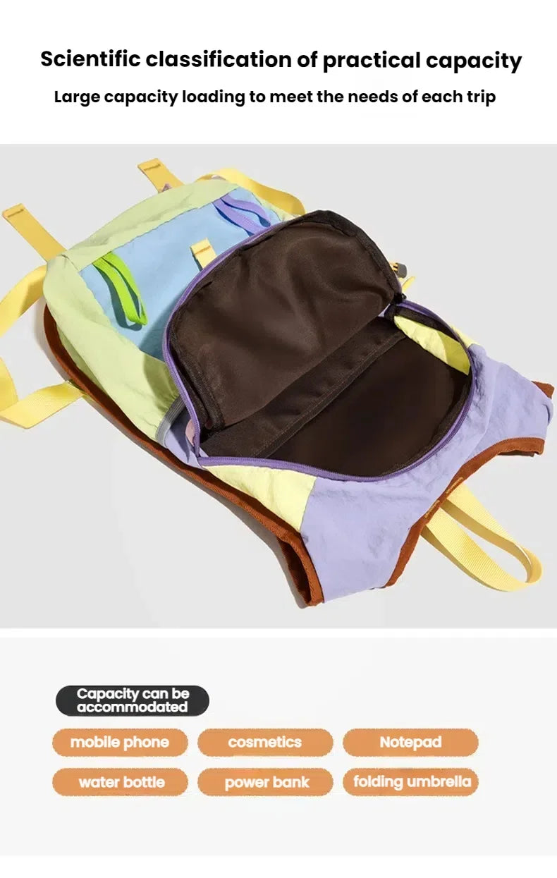 Fashionable Multifunctional Backpack, Contrasting Colors, Suitable for Travel Backpacks, Sports Backpacks, Hiking Backpacks, Etc