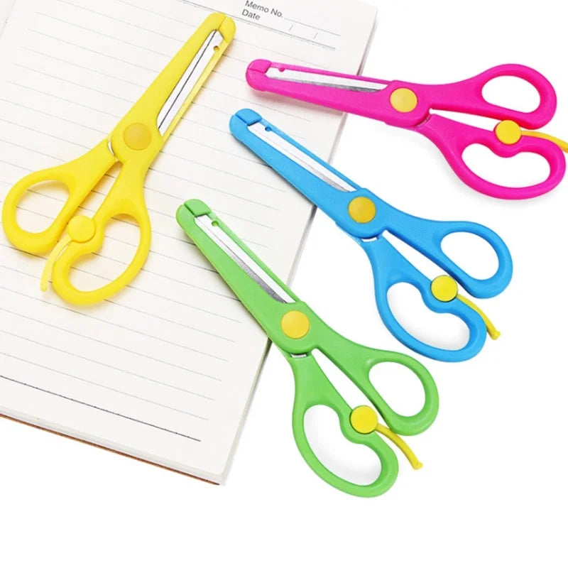 1PCS Mini Scissors Kawaii Stationery Crafts Kids DIY Plastic Scissors Student Child Craft Supplies Cute Kindergarten Supplies