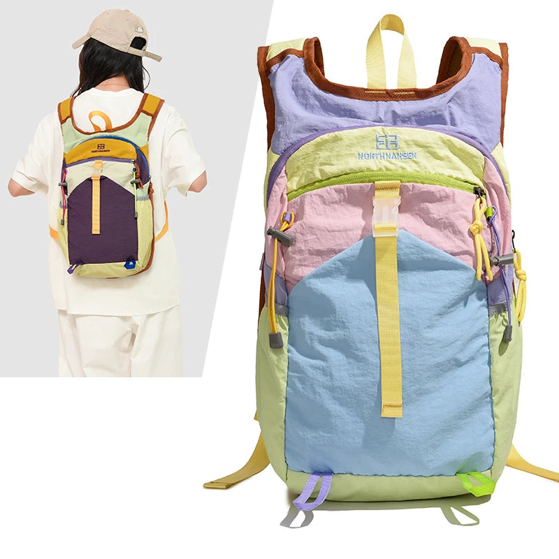Fashionable Multifunctional Backpack, Contrasting Colors, Suitable for Travel Backpacks, Sports Backpacks, Hiking Backpacks, Etc