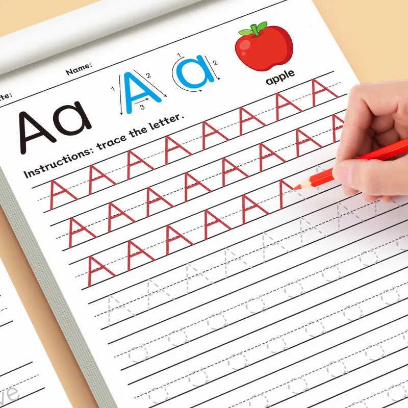 26 Alphabet Tracing Letter Workbook Handwriting Exercise Book for Preschool Children Letter Skills Development Calligraphy