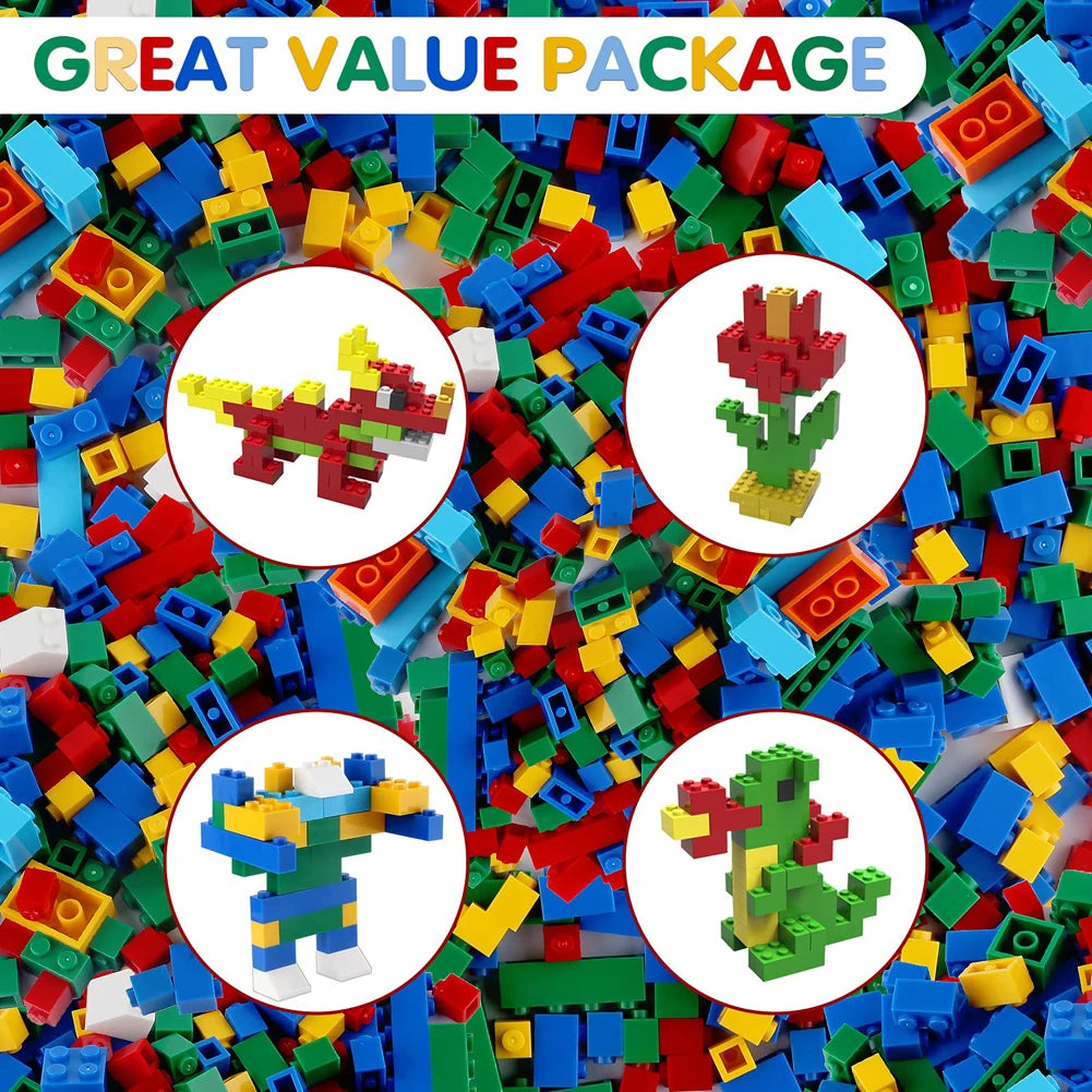 1000 DIY creative building blocks bulk set Urban Classic building blocks Assembled birthday gift children's educational toys