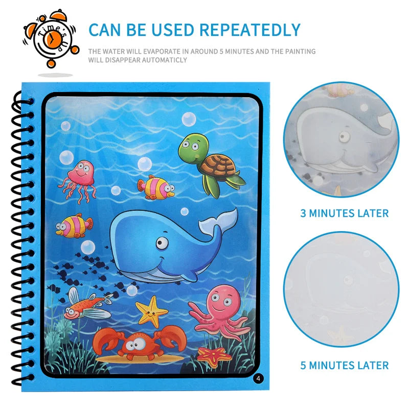 Reusable Water-Reveal Activity Book