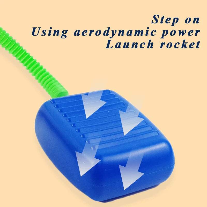 1 PCS Air Powered Rocket Launcher Kids Outdoor Foot Pump Soaring Interactive Toys Backyard Lawn Sports Game Birthday Gifts