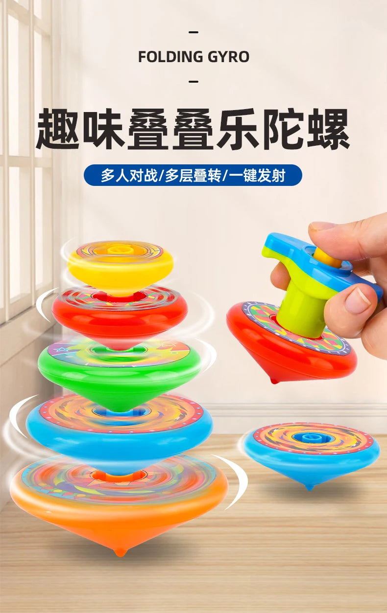 Five-Layer Stacking Spinning Top Toy for Children, Parent-Child Interactive Spinning Top Toy for Boys and Girls