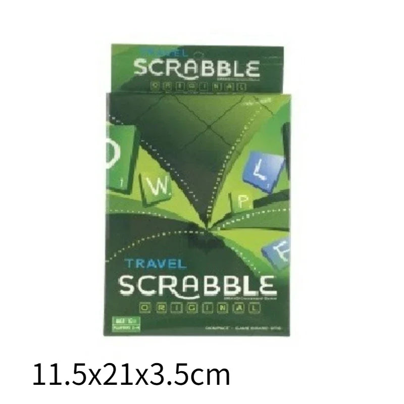 2-4 People English Spelling Solitaire Box Alphabet Chess Educational Toys Travel English Alphabet Scrabble Puzzle Board Game