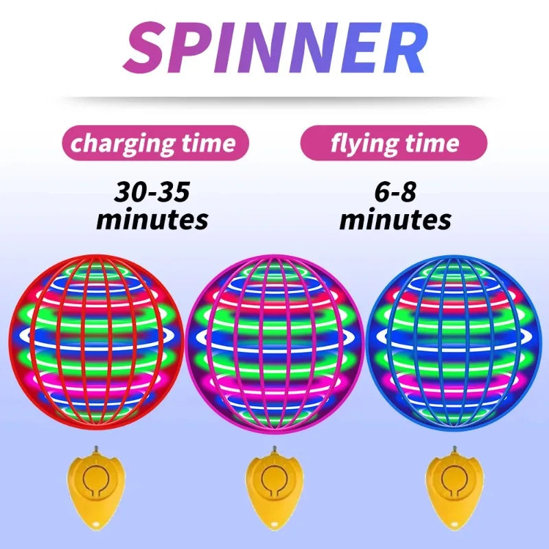 2026 Hover Ball Flying Spinner - Hand Gesture Control, LED Lights Boomerang Toy, Safe Durable Kids Fidget Toys