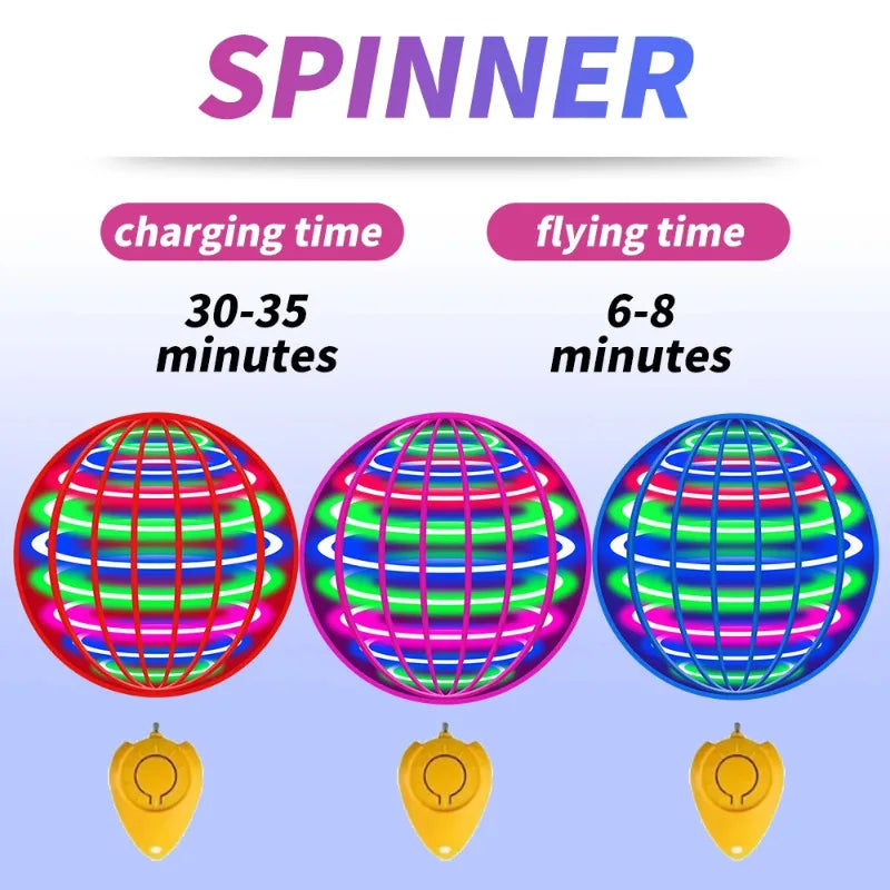 2026 Hover Ball Flying Spinner - Hand Gesture Control, LED Lights Boomerang Toy, Safe Durable Kids Fidget Toys