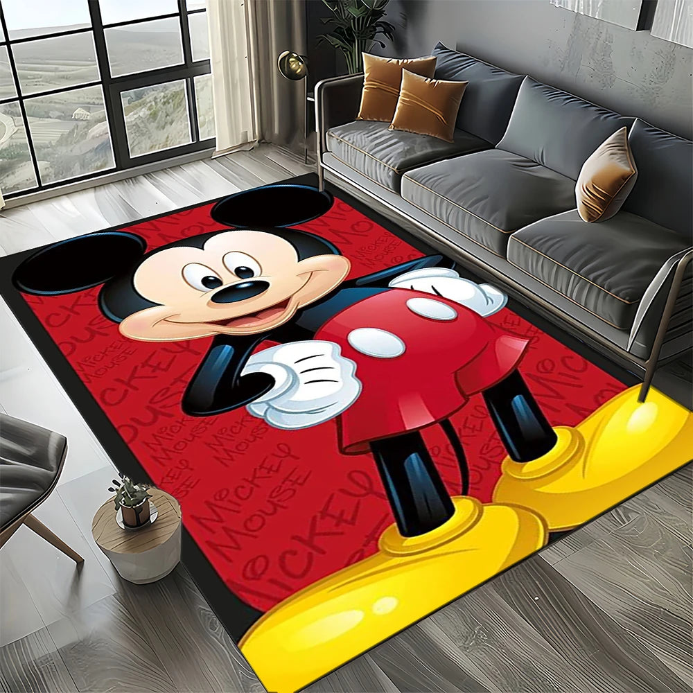 Mickey Minnie Mouse Donald Duck Cartoon Carpet Rug for Bedroom Living Room Home Sofa Decoration,kids Large Decor Floor Mat Gift