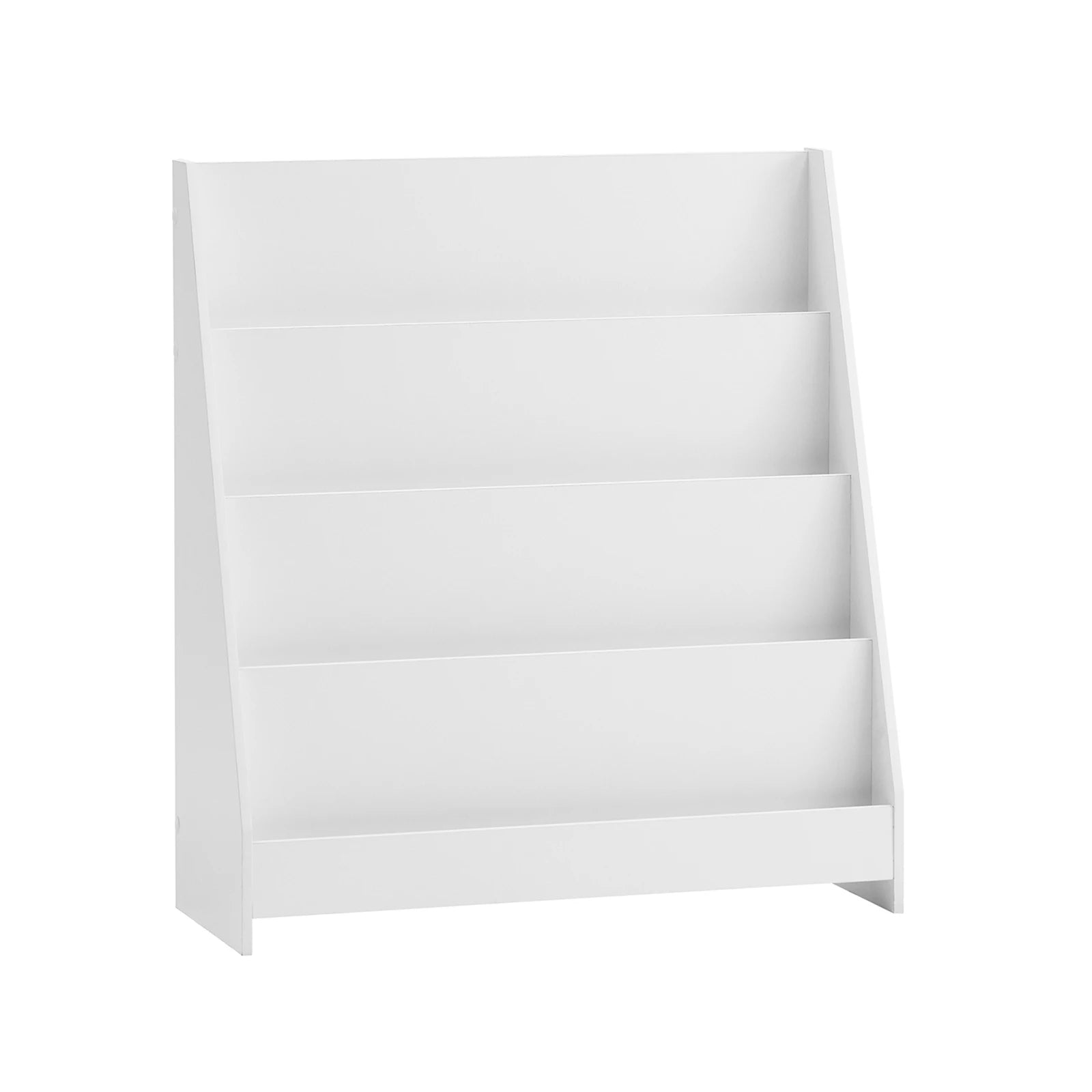 SoBuy KMB32 Children's Bookshelf Children's Shelf Newspaper stand with 4 Shelves storage Shelf for Children White