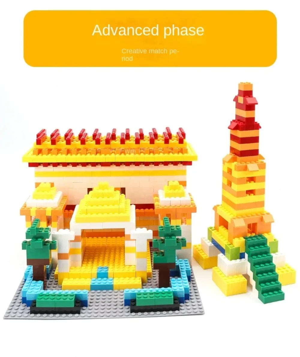 120/240PCS DIY Building Blocks Bulk Set City Classic Bricks Colorful Assembly Creative Toy Educational Interactive Toy for Kids