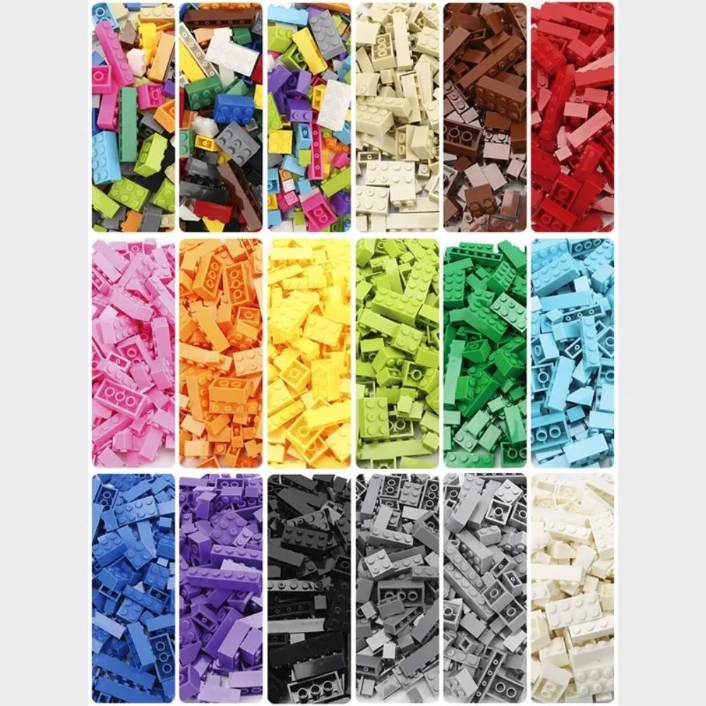 120/240PCS DIY Building Blocks Bulk Set City Classic Bricks Colorful Assembly Creative Toy Educational Interactive Toy for Kids