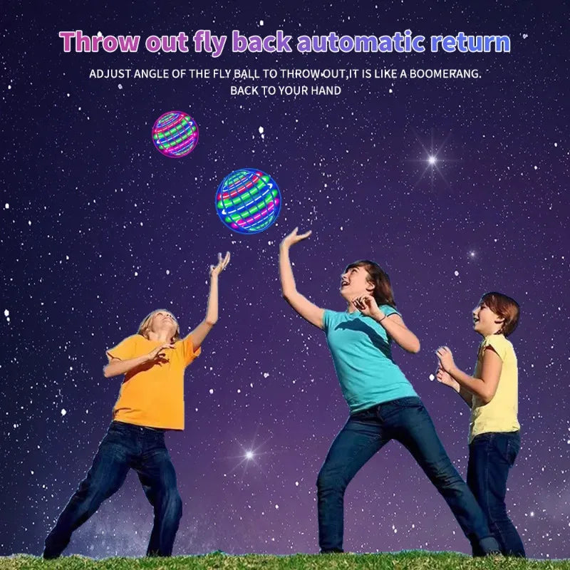 2026 Hover Ball Flying Spinner - Hand Gesture Control, LED Lights Boomerang Toy, Safe Durable Kids Fidget Toys