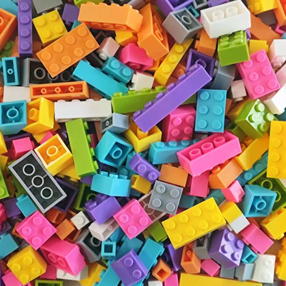 120/240PCS DIY Building Blocks Bulk Set City Classic Bricks Colorful Assembly Creative Toy Educational Interactive Toy for Kids