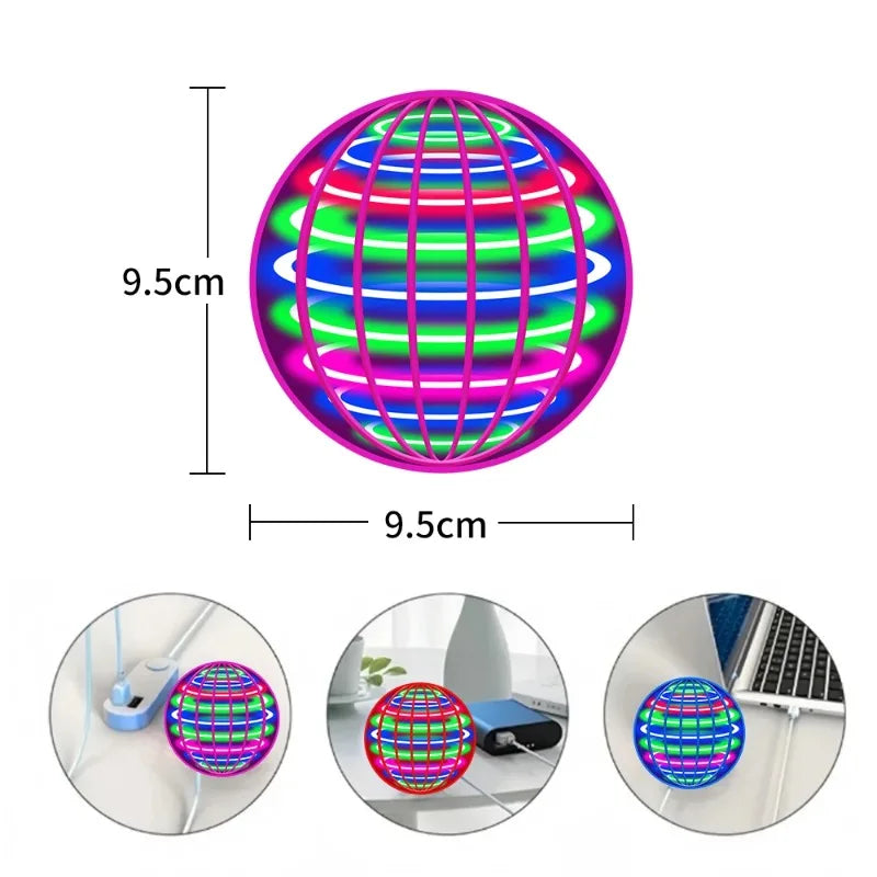2026 Hover Ball Flying Spinner - Hand Gesture Control, LED Lights Boomerang Toy, Safe Durable Kids Fidget Toys